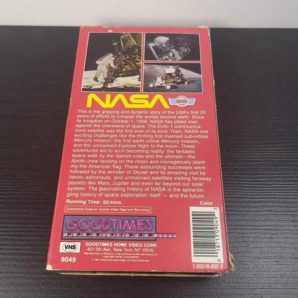 NASA The First 25 Years VHS Video Tape Goodtimes Space Shuttle Moon Landing